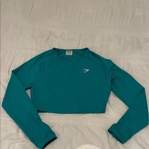 Gymshark Teal Long Sleeve Crop Top